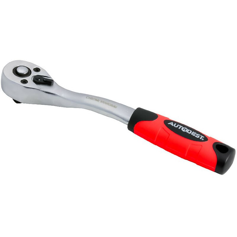 Cliquet réversible 3/8, longueur 150 mm, cv, satiné,manche ergonomique 72 dents Autobest