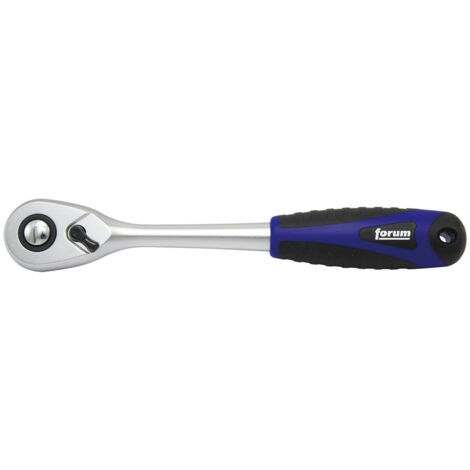 Cliquet réversible à levier 1/2'', en plastique avec trou de suspension, 72 dents, Long. : 255 mm
