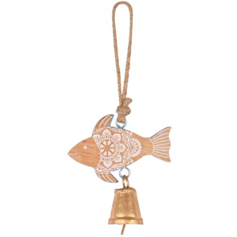 Cloche à poisson décorative en métal pour style marin et nautique, accessoire idéal pour la décoration intérieure et extérieure