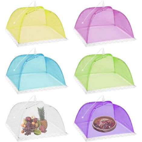 cloche Alimentaire Pliable, 6 Pices Anti-mouche Couvercle De Nourriture Tente-parapluie Anti-insecte Pour Protger Viandes, Plats Et Fruits  Pique-