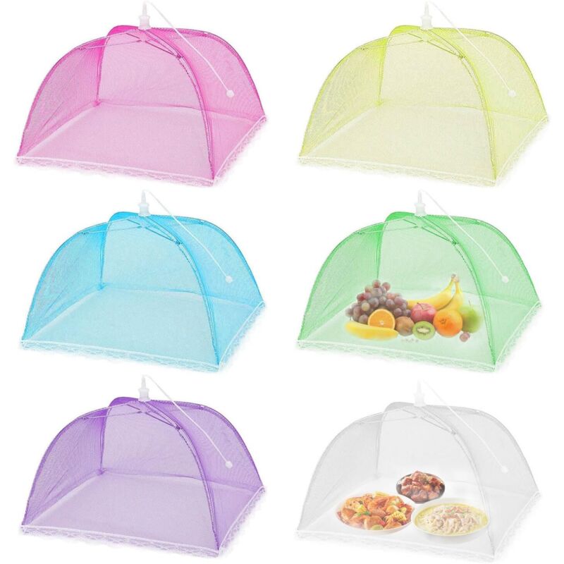 Cloche Alimentaire Pliable, 6 Pièces Cloches Alimentaires, Cloche à Fruits Anti Moucherons, Cloche a Fruits, Protege Fruits Contre Moucherons
