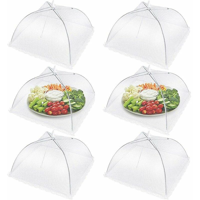 Cloche Alimentaire Pliable, Cloche Anti-Insectes, Aliments Tente, Anti-mouche Couvercle de Nourriture en Maille, Aliments Pliant Tente Parapluie