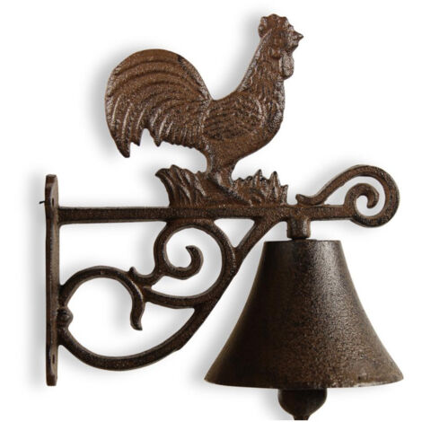 Cloche coq fonte - Fonte - Marron - Décoration d'Autrefois