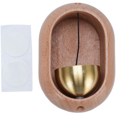 Cloche de commerçant pour ouverture de porte, sonnette décorative en bois et laiton, ornement avec ruban adhésif Double face, réfrigérateur, magasin à domicile, Restaurant