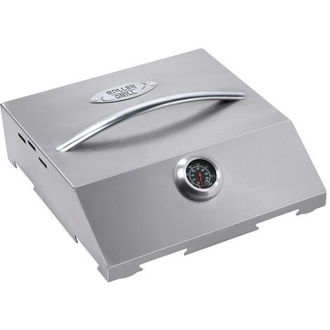 Cloche de cuisson en inox pour plancha 40 cm – Couvercle avec fenêtres pour cuisson à l'étouffée – Compatible modèles 400/600 mm – Roller Grill