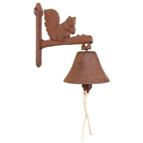 ESSCHERT DESIGN Cloche en fonte - Ecureuil - Décoration de jardin - Livraison gratuite