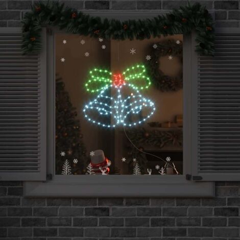 Cloche de Noël avec 144 LED Multicolore 56 x 46 cm PVC