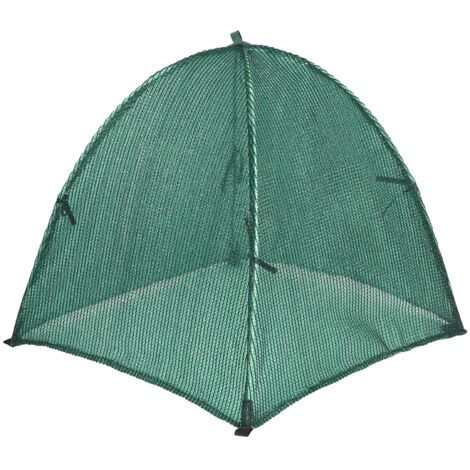 Cloche de protection hexagonale verte à cordon 120x60x60cm avec 12 piquets en U, barrière contre insectes oiseaux et soleil