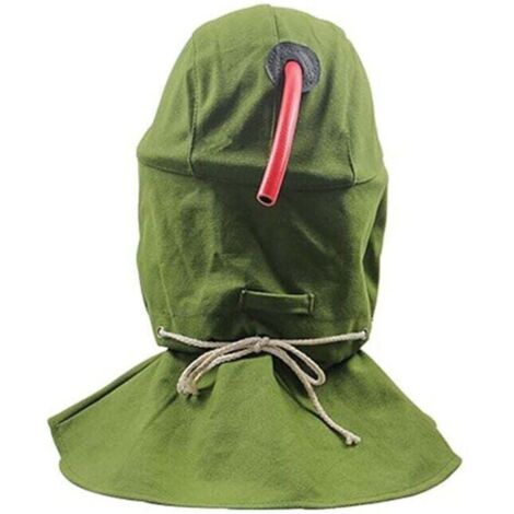 Cloche de sablage, écharpe de sablage, masque anti-vent, anti-sablage, outils de protection contre la poussière, masque facial, toile verte + casque de protection