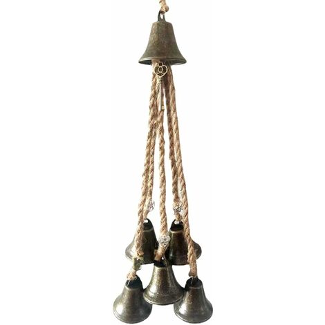 Ouverture de porte en bois de noyer sonnette carillon réfrigérateur  décoration magnétique patte de chat carillons cloche en cuivre pur