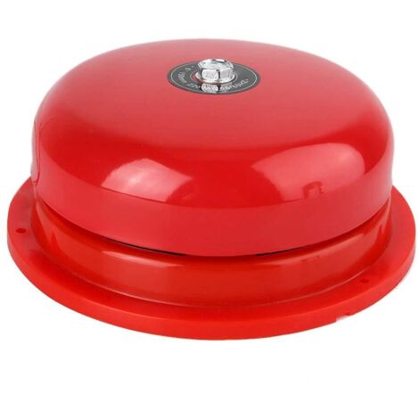 Cloche électrique en acier inoxydable 100db de type grève interne de 6 pouces en acier pour alarme incendie, évacuation d'urgence, sonnette d'alarme école et gare(220V)