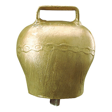 Cloche en acier bombé 60 mm – Couleur bronze – Pour ovins et caprins – Type redon – Largeur des passants 30 mm – Kamer