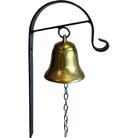 Cloche en fer forgé-bronze Diamètre mm.100 H.cm.40X20