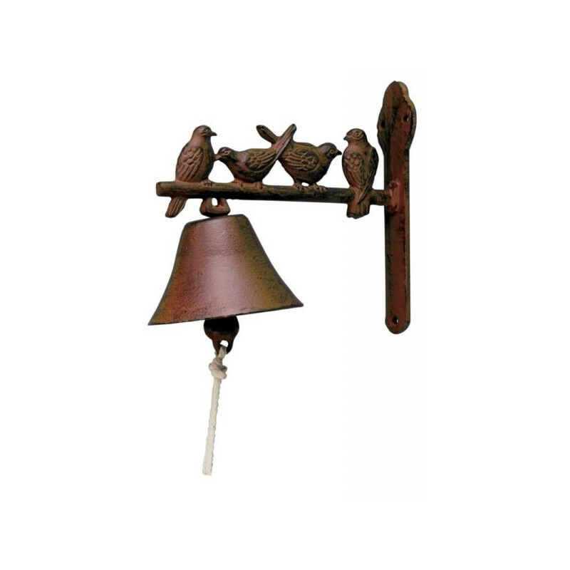 Cloche en fonte petits oiseaux
