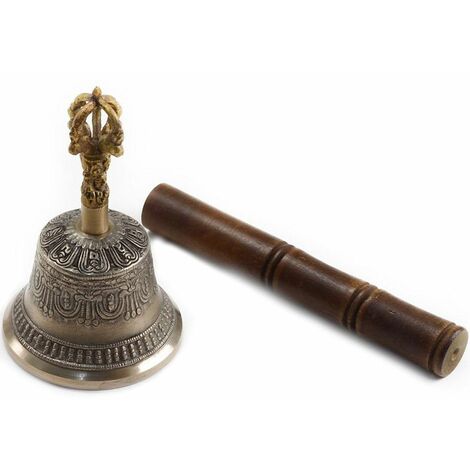 Cloche en laiton Bouddha 15.5 cm