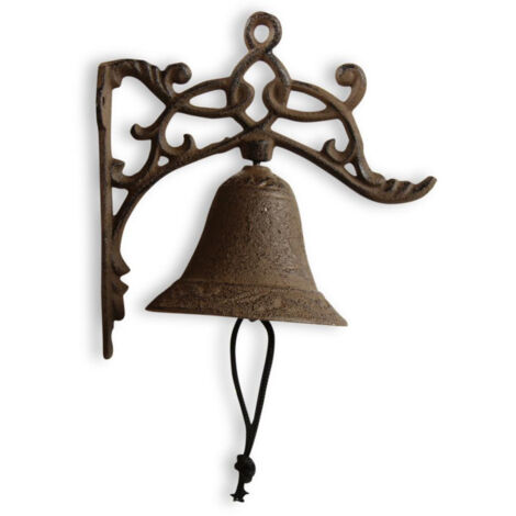 Cloche fonte - Fonte - Marron - Décoration d'Autrefois