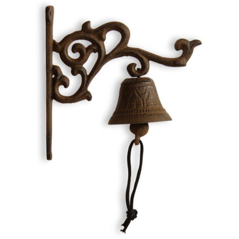 Cloche fonte - Fonte - Marron - Décoration d'Autrefois