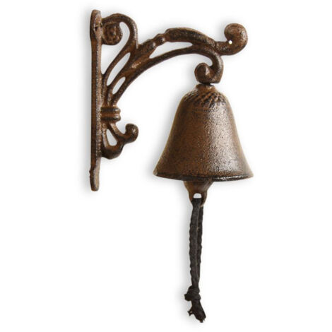 Cloche Fonte Marron 11x7x13cm