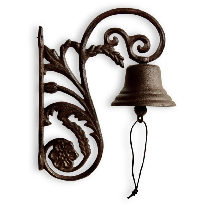 Cloche Fonte Marron 20.5x10x26cm - Décorations d'Autrefois - Marron