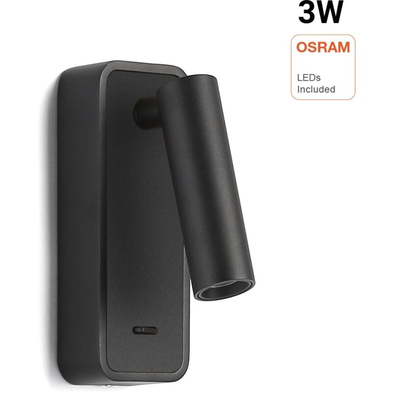 Barcelona Led - Lampe de lecture 'raam' 3W - Réglable - osram Chip - Noir Barcelona Led - Lampe de lecture 'raam' 3W - Réglable - osram Chip - Noir