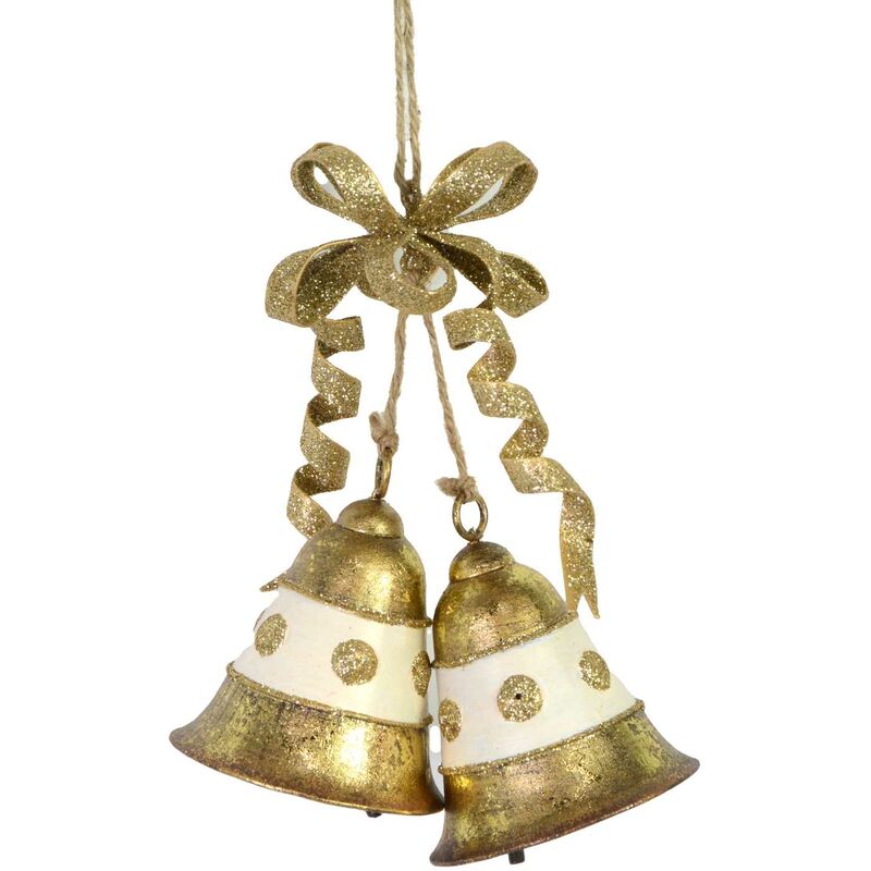 Cloche en métal doré 15x6x23 cm