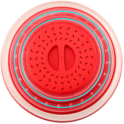Cloche per microonde, cloche per microonde pieghevole 2 pezzi, colino ondulato con fori per vapore per frutta e verdura, coperchio cloche anti-vapore e funzione colino