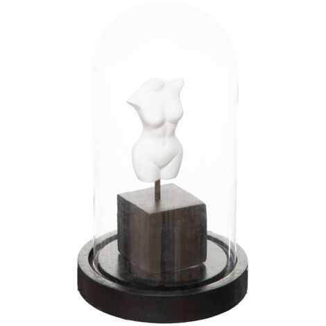 Cloche Subli noir et blanc H21cm - Atmosphera créateur d'intérieur