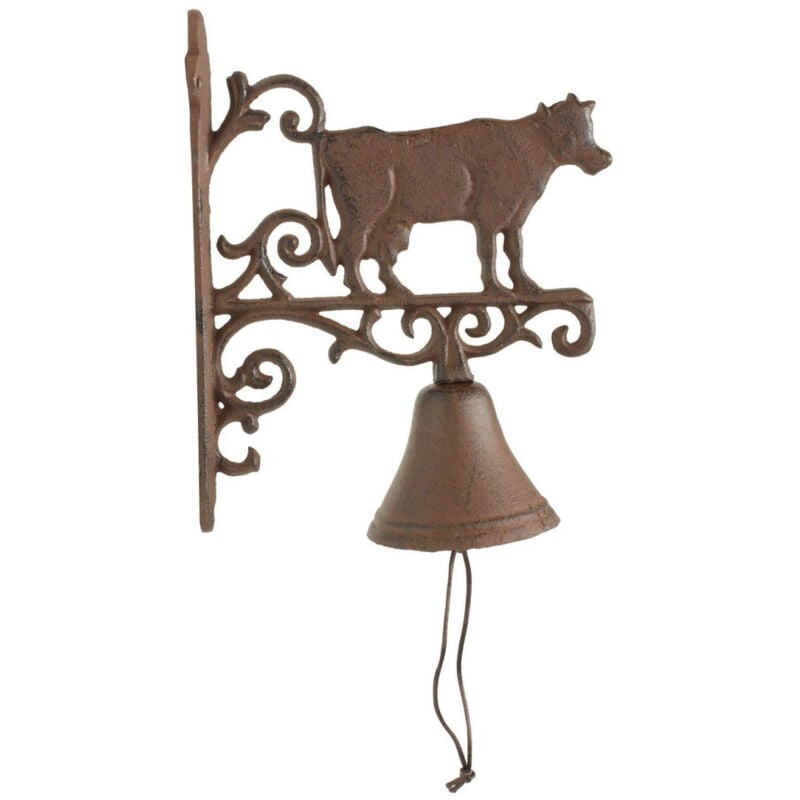 Cloche vache fonte - Fonte - Marron - Décoration d'Autrefois