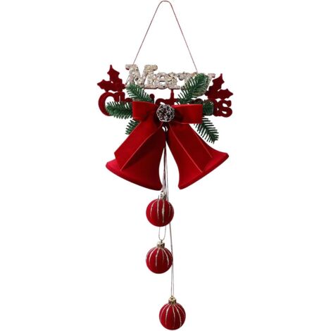 Cloches de Noël pour le sapin de Noël - décoration de fête floquée -