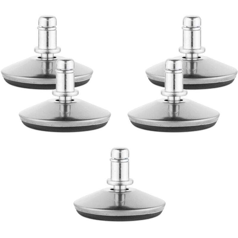 Cloches pour chaise de bureau - Lot 5 embouts remplacement roulettes de chaise 11/22 mm - Pied de siège fixe avec patins pour sol dur