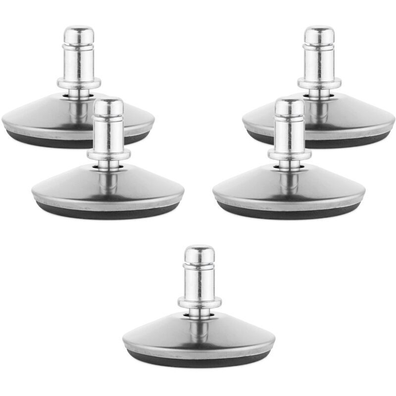Cloches pour chaise de bureau - Lot 5 embouts remplacement roulettes de chaise 11/22 mm - Pied de siège fixe avec patins pour sol dur