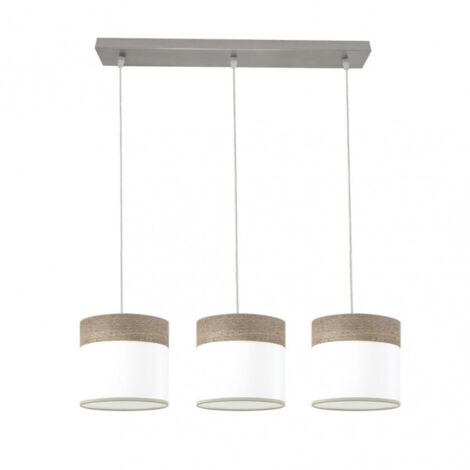 Cloe 3xe27 wandleuchte nickel/weiß-holz grau regx60x16 cm
