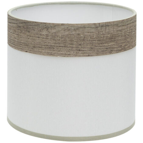 Cloe abat-jour de table e14 blanc/bois-gris 17dx17dx14h