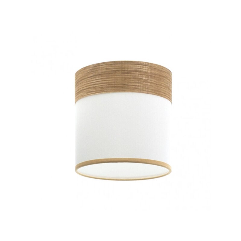 Cloe White/Chloe Light Wood E27 plafonnier/abat-jour (Ø16 x 16 x 16 x 16 cm)