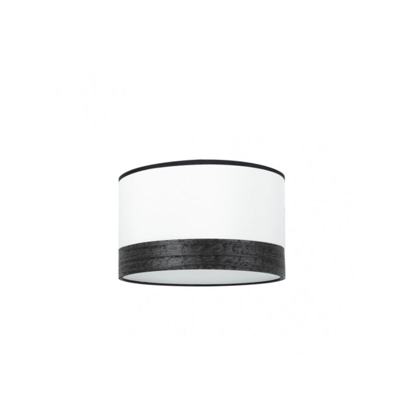 Cloe e27 blanc/bois/noir 40dx40dx20h abat-jour sur pied