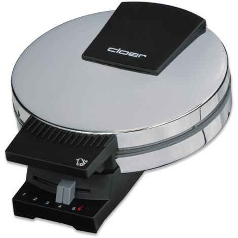 Cloer 285 Piastra per Coni, per coni sottilissimi e croccanti, 800 W, diametro piastra di cottura 15 cm, piastre di cottura pesanti, grado di doratura selezionabile, segnale acustico e spia di cottura