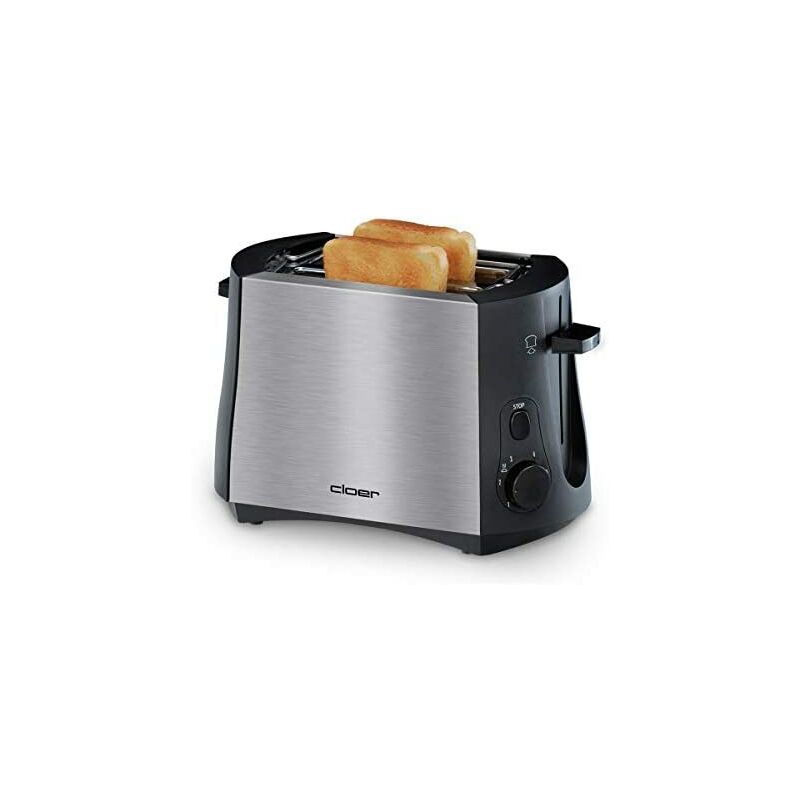 3419 2 fette 900W nero, acciaio inox - Tostapane