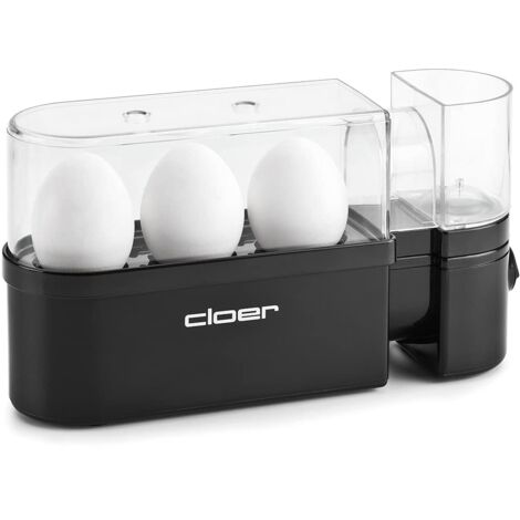 Cloer 6020 Cuoci uova per 3 uova, colore: Nero