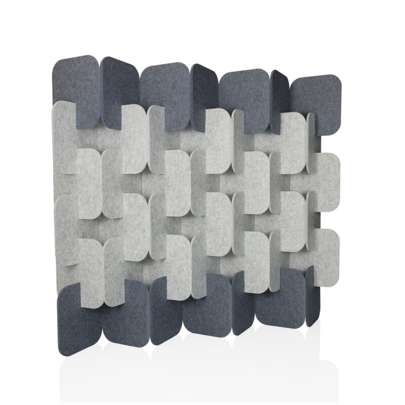 Cloison acoustique FLEXMIUT PLUG PET lot de 6 163 × 170 × 25 cm gris/gris clair hjh OFFICE Cloison acoustique FLEXMIUT PLUG PET lot de 6 163 × 170 × 25 cm gris/gris clair hjh OFFICE