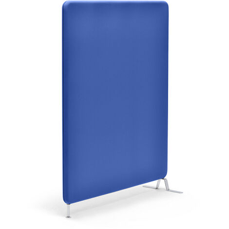 Cloison acoustique modulaire Softline - tissu, hauteur h.t. 1600 mm - largeur 1200 mm, bleu - Coloris cloison: bleu
