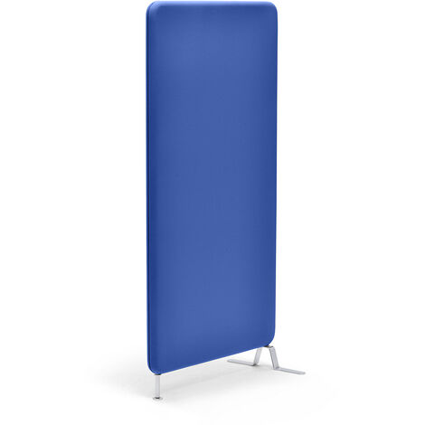 Cloison acoustique modulaire Softline - tissu, hauteur h.t. 1600 mm - largeur 800 mm, bleu - Coloris cloison: bleu