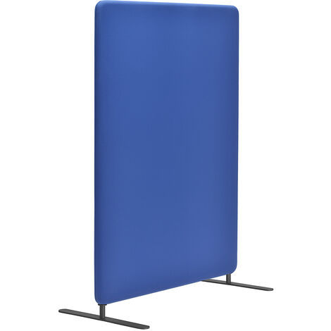 Cloison acoustique modulaire Softline - tissu, hauteur h.t. 1800 mm - largeur 1200 mm, bleu - Coloris cloison: bleu