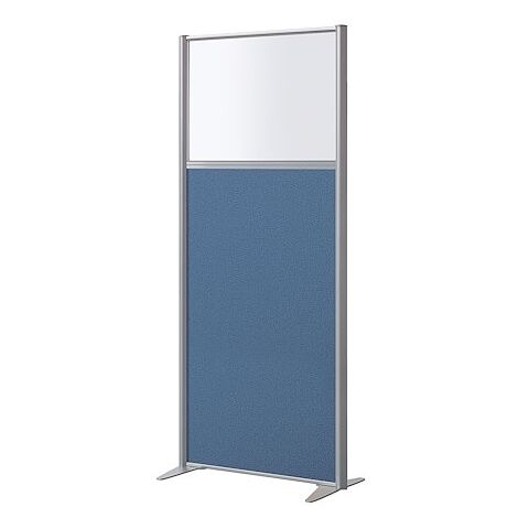Cloison B-Zen acoustique semi-vitrée H 180 - L81 cm bleu