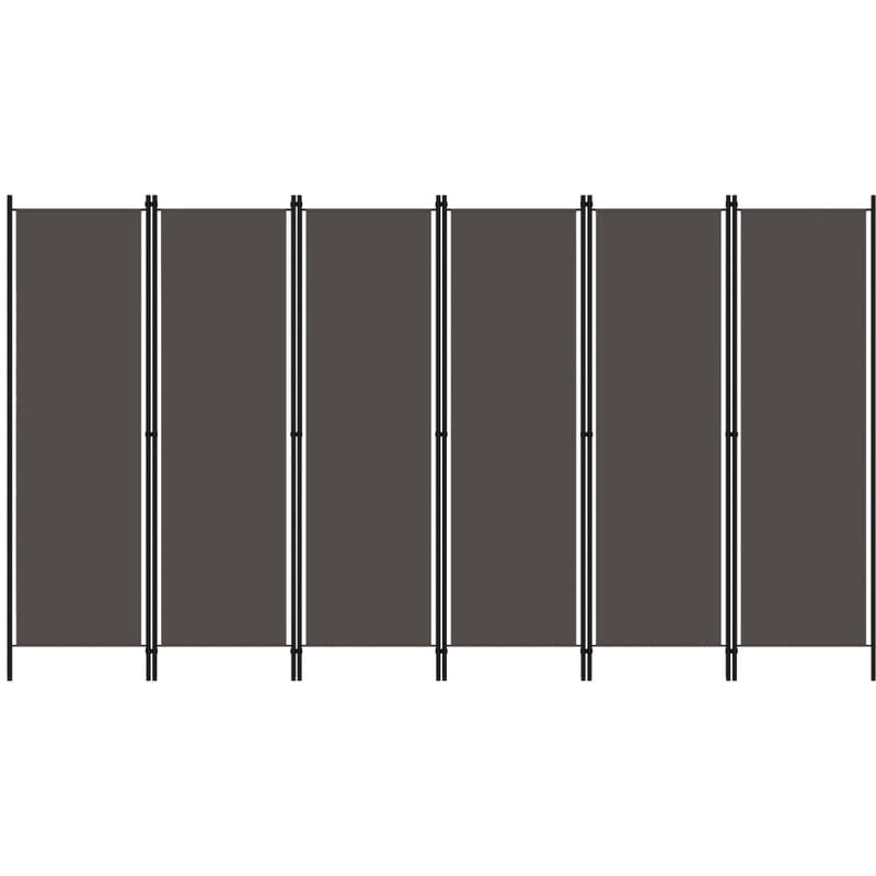 Cloison de séparation 6 panneaux Anthracite 300x180 cm