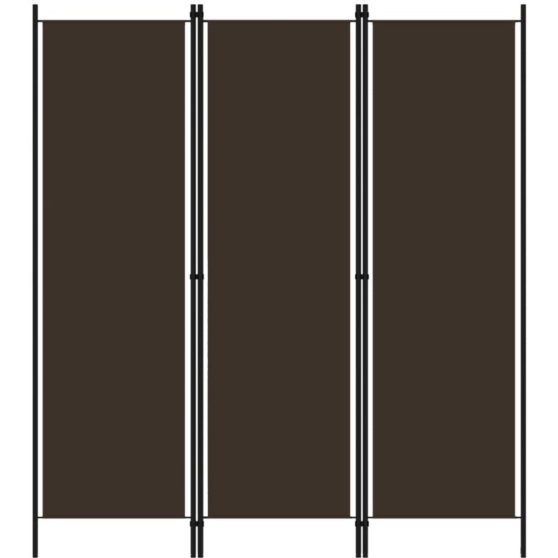 Vidaxl - Cloison de séparation 3 panneaux Marron 150x180 cm