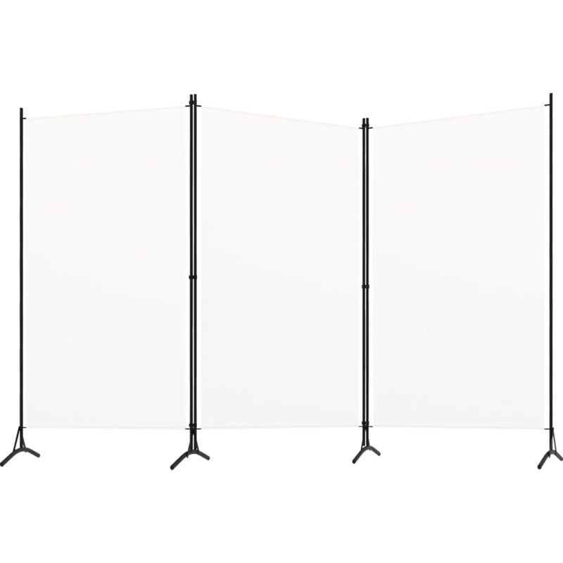 Cloison de séparation 3 panneaux Blanc 260x180 cm Tissu Vidaxl