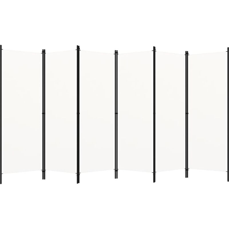 Cloison de séparation 6 panneaux Blanc 300x180 cm Vidaxl