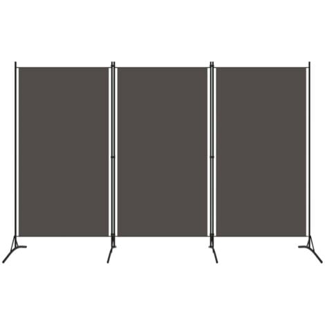 Cloison de séparation 3 panneaux Anthracite 260x180 cm vidaXL