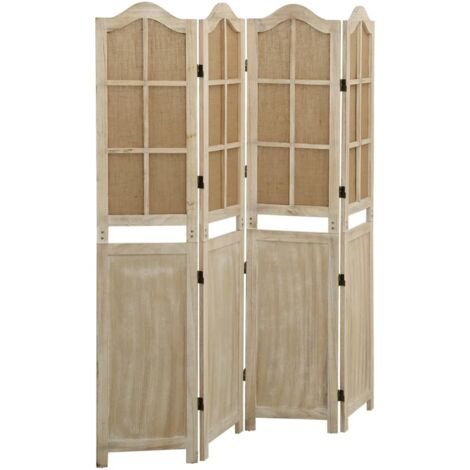 Cloison de Séparation 6 Panneaux Marron Tissu Intérieur Multi-taille vidaXL