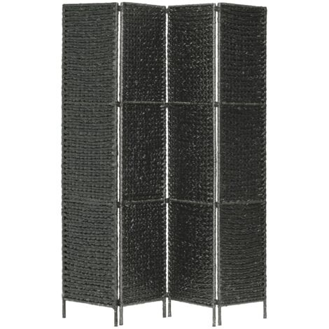 Cloison de séparation 4 panneaux  Paravent Pour Jardin, Balcon, Terrasse Noir 154x160 cm Jacinthe d'eau 34577